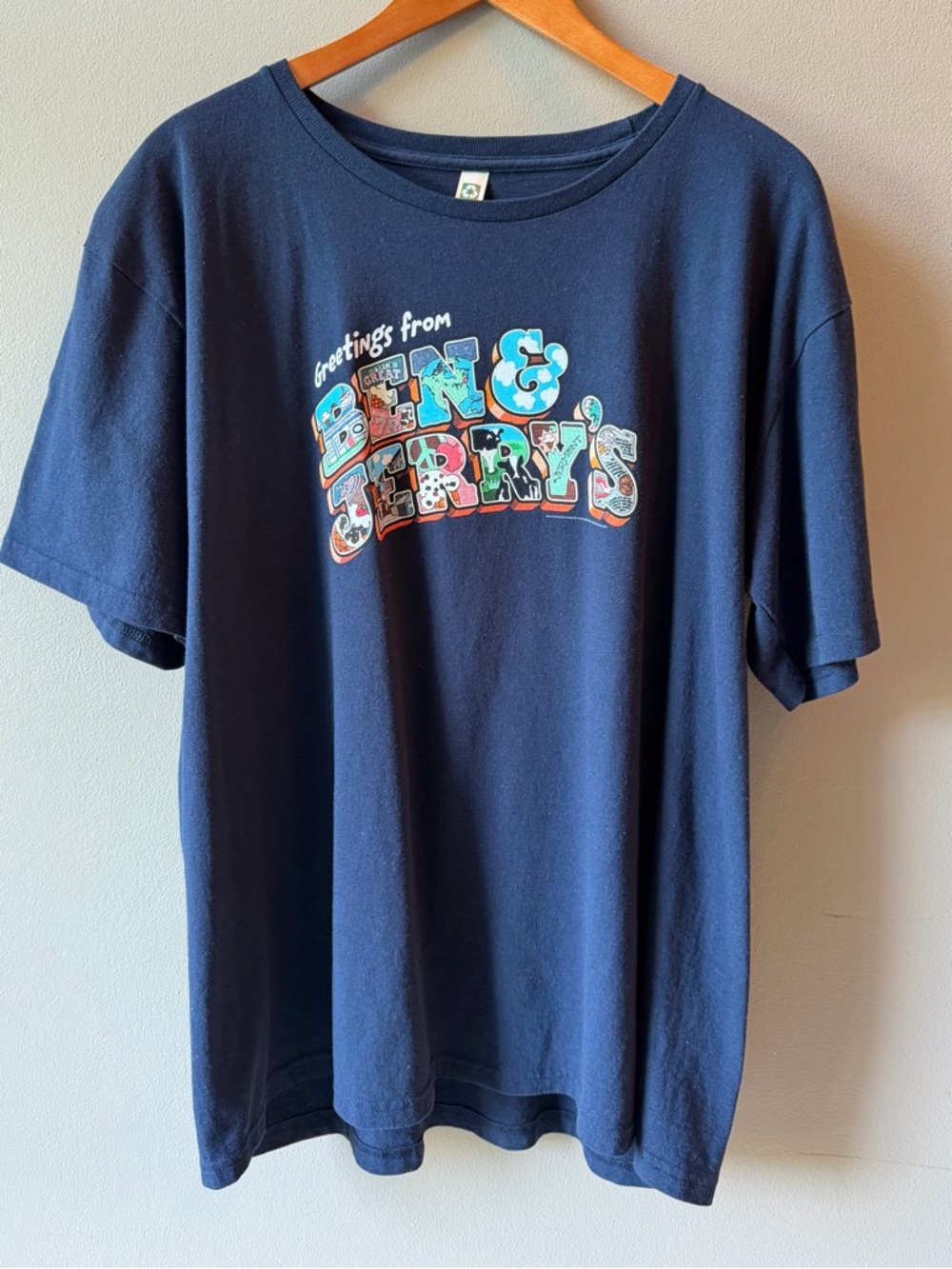 Vintage 1999 Ben & Jerry’s Greetings From Graphic Tee XL USA Made